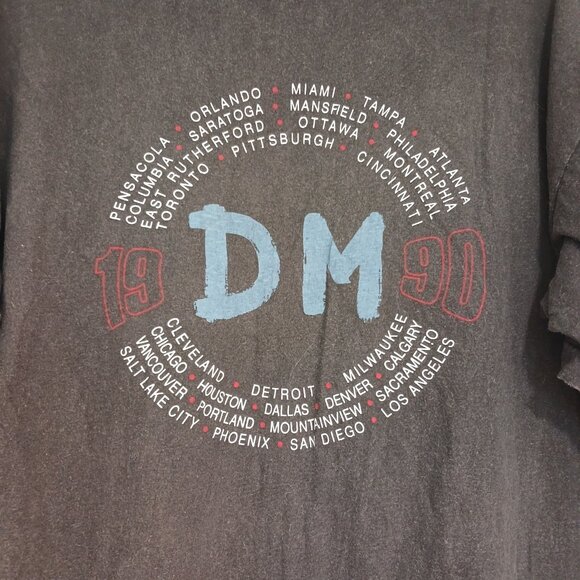 Vintage Depeche Mode World Violation DM 1990 Original Black Concert Tour T-Shirt - Picture 5 of 5